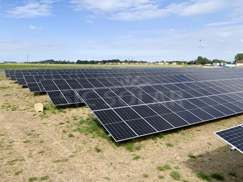 1,5 MW Solar-Bodenunterstützungssystem aus Kohlenstoffstahl in Großbritannien