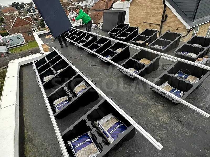 10 kW PP-Kunststoff-Solarballast-Dachmontage in den Niederlanden