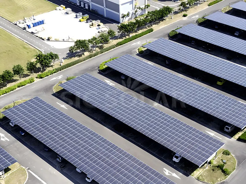 2 MW Solar-Carport-Halterungssystem aus Aluminium
