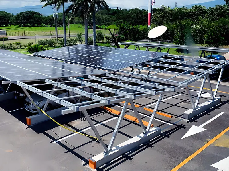80 kW Vollaluminium-Carport-Solarpanelsystem in den Vereinigten Staaten
