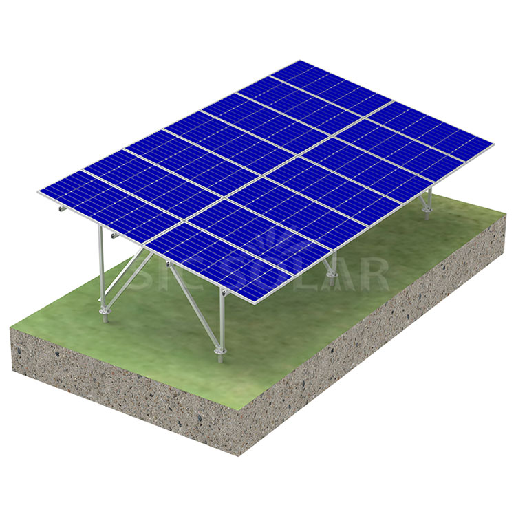 Bodenmontierte Solarregalsysteme aus Aluminium