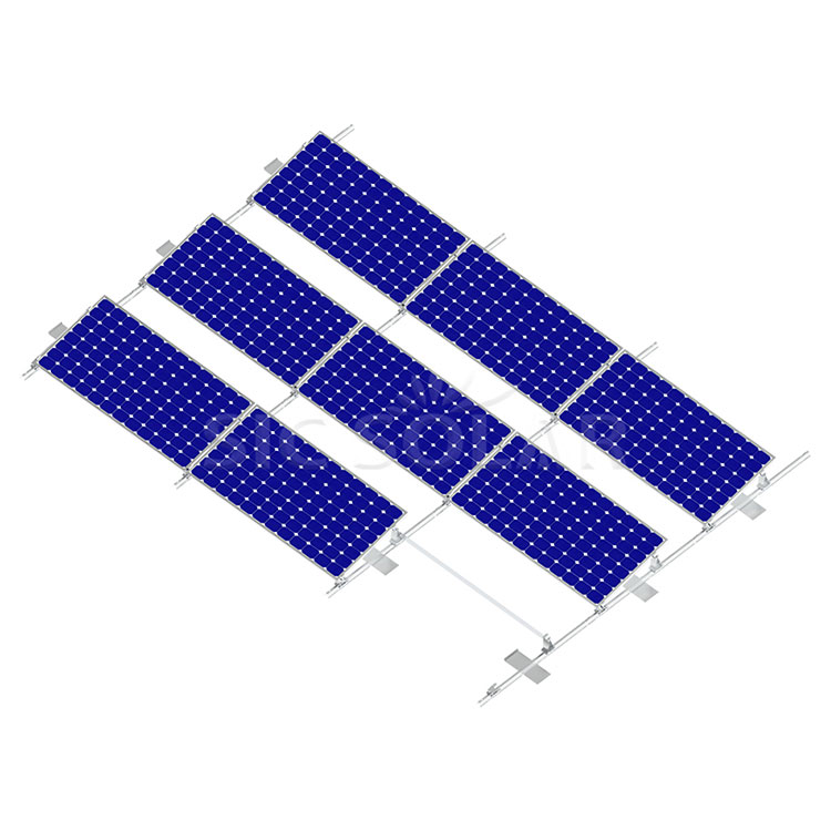 Flachdach-Solarmontagesystem mit Ballast
