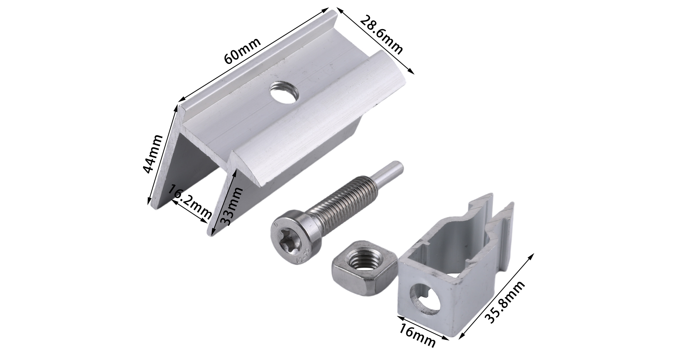 end clamp for solar panel